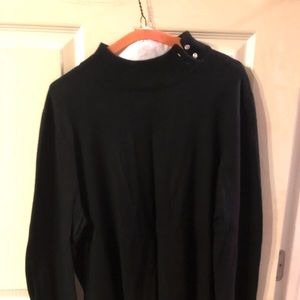 Black Mock Neck Sweater